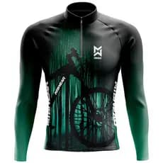 CAMISA PARA CICLISMO BIKE VERDE MANGA LONGA MASCULINO/FEMININO E INFANTIL 162