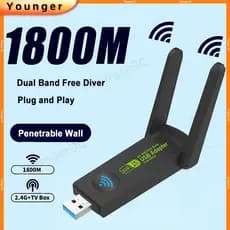 Adaptador Wi-Fi USB3.0 Real De 1800Mbps , 5G , Driver De Banda Dupla , Roteador USB Grátis , Placa De Rede TriBand , Dongle Receptor Para Windows Lapto
