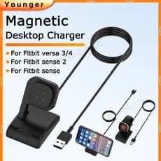 Adaptador Magnético De Carregador De Mesa | Para Fitbit versa 3 4 Sentido 2 Relógio Cabo De Carregamento USB Suporte De