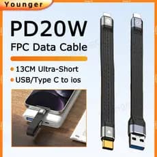 Cabo De Placa Flexível FPC Ultracurto De 13 Cm | Dados De Carregamento Rápido PD20W Carregador De Telefone USB/Tipo C Pa