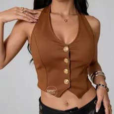 Colete Cropped Corselete Feminino Neoprene Cores Candy Chic 2026  Carnaval Copa Sustentação Lançamento São João
