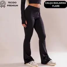 Calça Flare Bailarina Feminina Confortável Tecido Premium Poliamida Moda Gringa Legging inverno 2026