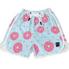 Short Feminino Premium Básico Estampado Casual Ou Treino Soltinho Seca Rápido Rosquinhas