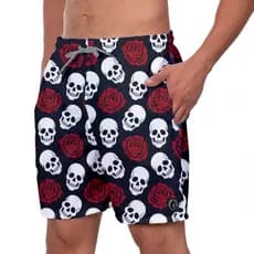Short Praia Masculino W2 Caveiras Academia Treino Dia a Dia