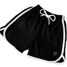 Short Feminino Premium Básico Liso Casual Ou Treino Soltinho Confortável Verão Preto