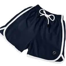 Short Feminino Premium Básico Liso Casual Ou Treino Soltinho Confortável Verão Azul Marinho