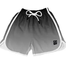 Short Feminino Premium Básico Estampado Casual Ou Treino Soltinho Seca Rápido Degradê Preto