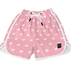 Short Feminino Premium Básico Estampado Casual Ou Treino Soltinho Seca Rápido Passarinhos