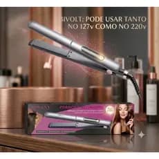 Prancha Chapinha Alisadora Bivolt 230°C Com Memória Térmica E Revestimento Cerâmico Qualidade De Salão