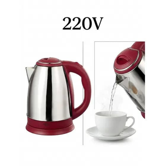 Chaleira Elétrica Inox 1,8 Litros 220V 1100w Cor Vermelho