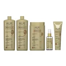 Marula hipernutrição Felps grande 5 produtos (shampo - condicionador - máscara - leave in - óleo)
