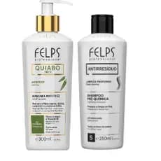 Felps Okra Progressiva Xtbx Quiabo 1L + Shampo antiresiduo 1L