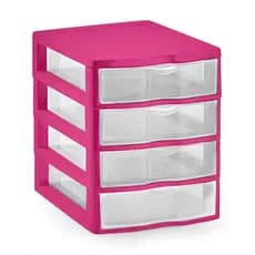 Gaveteiro Pequeno com 4 Gavetas Nitron para Organização Casa e Escritório Prático e Funcional