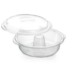 Forma de Pudim para Micro-Ondas com Tampa 1,9L para Uso Doméstico Casa Organizada