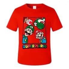 Camisa Mario Brós Infantil & Juvenil ALTA Qualidade ENVIO IMEDIATO!