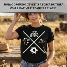 Blusa Feminina Agro Cowboy Algodão Premium Estilosa Estampa Cavaleira Estilo Country Modas Luxo Top