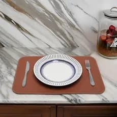Souplat Retangular Jogo Americano Couro Sintetico Ecológico PRIMIUM Com Costura Impermeável