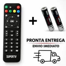 Controle Remoto Compativel Supertv Black / White X