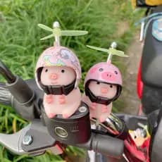 Capacete De Pato Com Hélice De Porco Rosa Para Bicicleta/Ciclismo/Acessórios De Decoração
