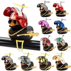 Pato Com Ornamentos De Motocicleta Strobe Light Bike Nível 3 Capacete Decoração De Ciclismo De