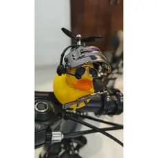 Acessórios De Bicicleta Ornamentos De Pato Preto Com Capacete Para Luzes Automotivos