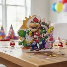 Centro De Mesa Cachepo Turma Super Mario Bros Mdf 10unidades