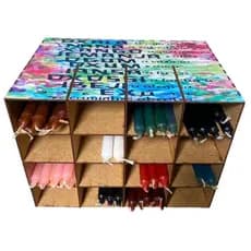 Porta Velas Religioso Decorativo Adesivado Organizador Fé  Umbanda Candomblé Quimbanda Decoração