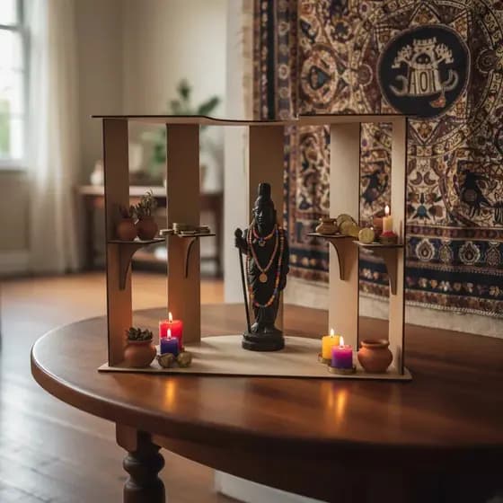 Altar Conga Oratório MDF Cru Umbanda Quimbanda Candomblé Imagens Orixás