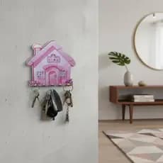 Porta Chaves Lar Suporte Decoração Mdf Adesivado 1 Unidade