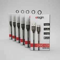 Kit 5 Cabo Usb Mini V8 1 Metro Para Android Ps4 Cores Variadas