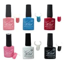Kit 6 Esmaltes Em Gel Led Uv Unhas Acrigel  Com ANVISA