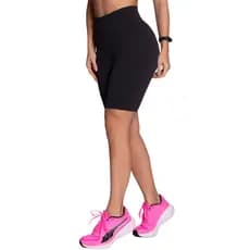 Short Bermuda Legging Canelado Sem Costura Academia Sport Confortável Selene