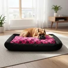 Cama Caminha Pet Cachorro Gato Lavável Com Ziper e Colchonete Média 70x50 cm Grande 100x87 cm