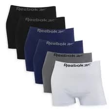 Kit 6 Cuecas Boxer Classic Reebok Microfibra Adulto Original