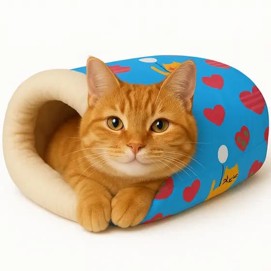 Cama para Gato Tipo Toca Saco de Dormir Sherpa Macia Confortável Pet