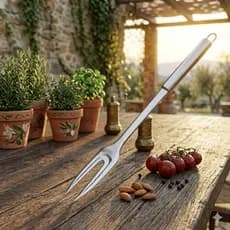 kit 2 Garfo Trinchante de Aço Inox Cabo Inox Perfeito Cortes de Carne moderno
