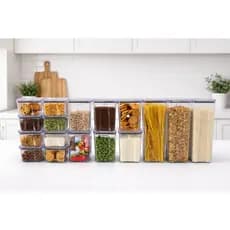 Kit Pote Hermético Organizador Rebirth Empilháveis Porta Mantimento Cozinha
