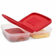 Porta Frios Com Tampa Duplo Dobrável 1100 ml Pote Queijo Presunto Plástico Jaguar