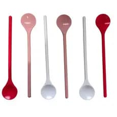 Conjunto Com 2 Colheres Cabo Longo Para Suco