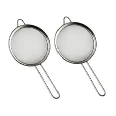 Kit 2 Peneiras Aço Inox Coar Chas, sucos, Farinhas,  20 CM Grande