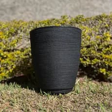 Vaso Decorativo Elegante Para Plantas Coluna Bojo Escovada Luxo N1 C/Prato
