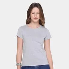 Camiseta Lisa Básica Feminina (Cinza) HERING