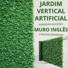 Jardim Artificial Muro Inglês 2m Folhagem Falsa Jardim Vertical Parede Verde Decorativa - 2m X 50cm