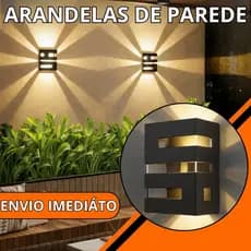 Kit Até 6 Arandela Luminárias De Parede Moderna Interno Externo A Prova D' Água - Envio Rápido