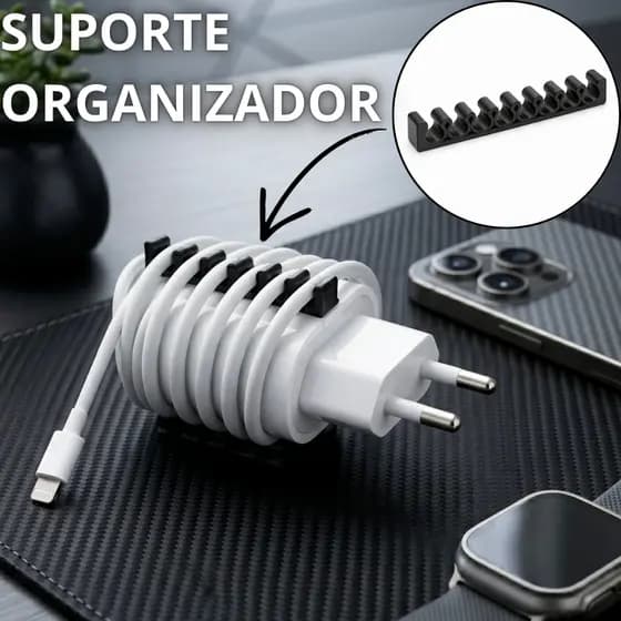 Kit 2 Pares Organizador de Fio Carregador de Celular Universal - Pronta Entrega