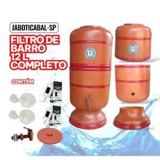 Filtro de Água de Barro 12 litros FILTRO MULTIPARTES com  2 Vela de carvão ativado+ 2 Boia .Elimina Bactérias Impurezas*