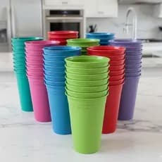 Kit 40 unidades de Copos Plasticos Resistente para Festa 300ml - Reutilizável