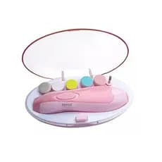 Aparador De Unhas Cortador Elétrico Baby Recém Nascido Rosa