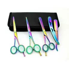 Kit 3 Tesouras  FURTA COR - Profissionais Fio Laser , Navalha , Desfiadeira 5.5 Polegadas + Estojo