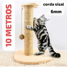 5M Corda Sisal 6mm - Para Artesanato, Arranhadores de Gato